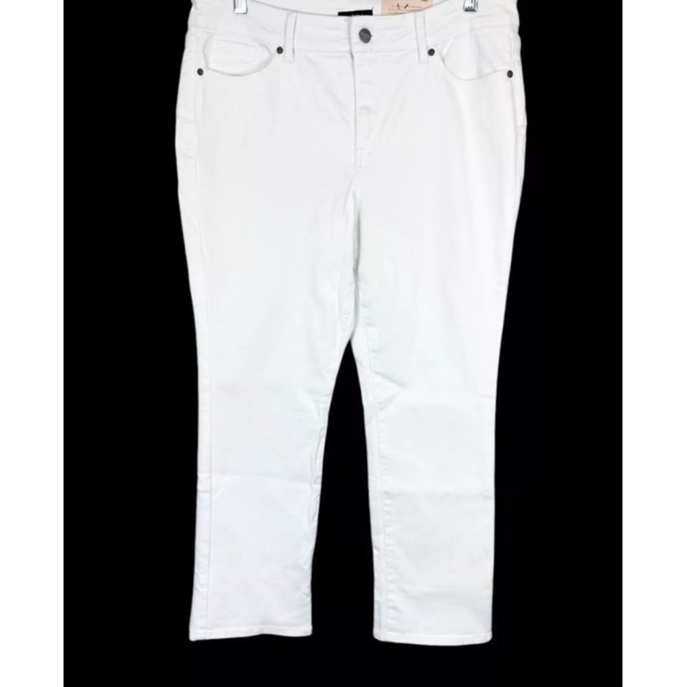 NYDJ Womens Marilyn Straight Uplift Jeans - Optic White Sz 20WP